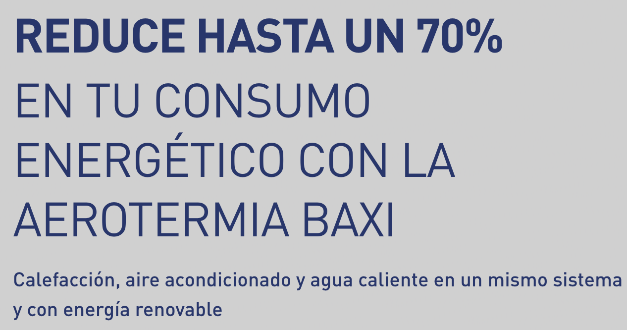 consumo energético con la aerotermia BAXI